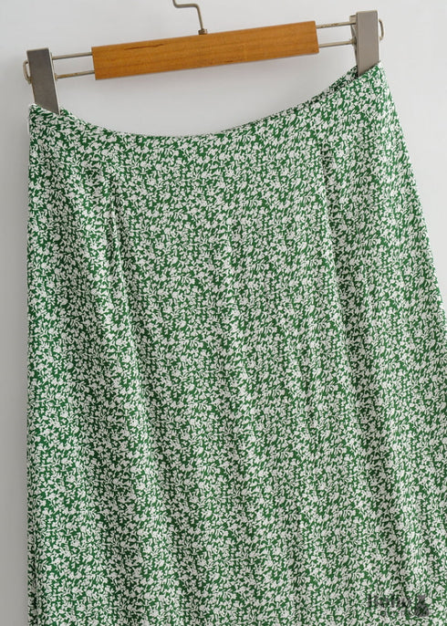 Boho Skirts in Green Garden For Women